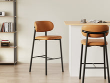 Load image into Gallery viewer, Lark Fabric Bar Stool - Set of 2 - Camel