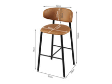 Load image into Gallery viewer, Lark Fabric Bar Stool - Set of 2 - Camel