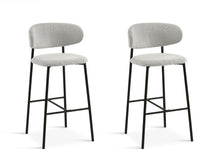 Load image into Gallery viewer, Tate Fabric Bar Stool - Set of 2 - Light Grey
