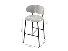 Load image into Gallery viewer, Tate Fabric Bar Stool - Set of 2 - Light Grey