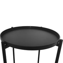 Load image into Gallery viewer, Zen Round Coffee Table with Shelf - Black