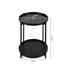 Load image into Gallery viewer, Zen Round Coffee Table with Shelf - Black