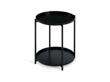 Load image into Gallery viewer, Zen Round Coffee Table with Shelf - Black