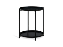 Load image into Gallery viewer, Zen Round Coffee Table with Shelf - Black