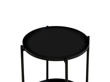 Load image into Gallery viewer, Zen Round Coffee Table with Shelf - Black