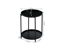 Load image into Gallery viewer, Zen Round Coffee Table with Shelf - Black