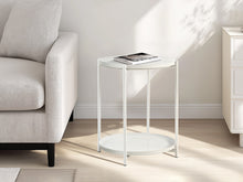 Load image into Gallery viewer, Zen Round Coffee Table with Shelf - White
