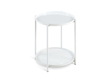 Load image into Gallery viewer, Zen Round Coffee Table with Shelf - White