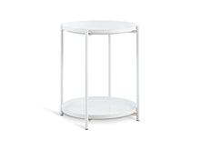 Load image into Gallery viewer, Zen Round Coffee Table with Shelf - White