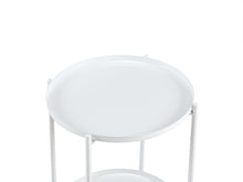 Load image into Gallery viewer, Zen Round Coffee Table with Shelf - White