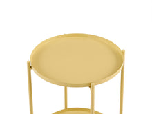 Load image into Gallery viewer, Zen Round Coffee Table with Shelf - Yellow