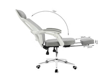 Load image into Gallery viewer, Melissa Office Chair with Footrest - Grey + White