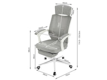 Load image into Gallery viewer, Melissa Office Chair with Footrest - Grey + White