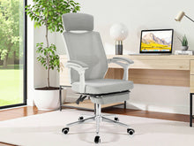 Load image into Gallery viewer, Melissa Office Chair with Footrest - Grey + White