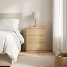 Load image into Gallery viewer, Tongass Bedside Table with 3 Drawers - Oak