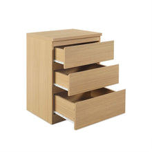 Load image into Gallery viewer, Tongass Bedside Table with 3 Drawers - Oak