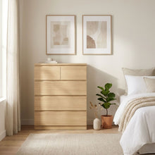 Load image into Gallery viewer, Tongass 5 Drawer Tallboy - Oak