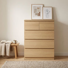 Load image into Gallery viewer, Tongass 5 Drawer Tallboy - Oak