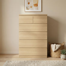 Load image into Gallery viewer, Tongass 6 Drawer Tallboy - Oak
