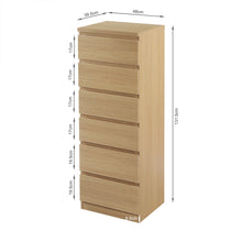 Load image into Gallery viewer, Tongass 6 Drawer Slim Tallboy - Oak