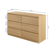 Load image into Gallery viewer, Tongass 6 Drawer Lowboy - Oak