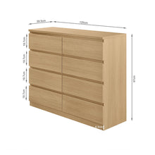Load image into Gallery viewer, Tongass 8 Drawer Lowboy - Oak