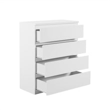 Load image into Gallery viewer, Angeles High Gloss 4 Drawer Tallboy - White