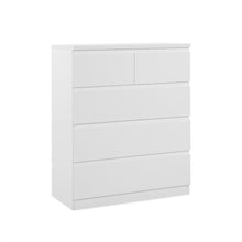 Load image into Gallery viewer, Angeles High Gloss 5 Drawer Tallboy - White