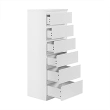 Load image into Gallery viewer, Angeles High Gloss 6 Drawer Slim Tallboy - White