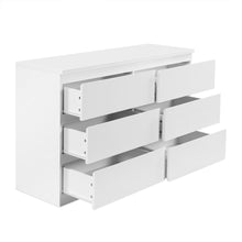 Load image into Gallery viewer, Angeles High Gloss 6 Drawer Lowboy - White