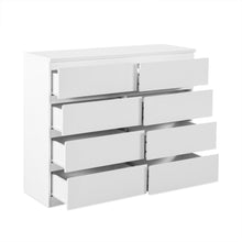 Load image into Gallery viewer, Angeles High Gloss 8 Drawer Lowboy - White