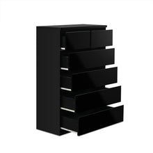 Load image into Gallery viewer, Angeles High Gloss 6 Drawer Tallboy - Black