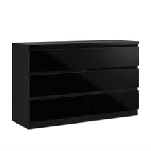 Load image into Gallery viewer, Angeles High Gloss 6 Drawer Lowboy - Black