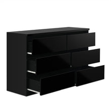 Load image into Gallery viewer, Angeles High Gloss 6 Drawer Lowboy - Black