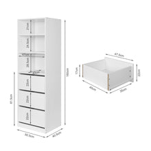 Load image into Gallery viewer, Payette 3 Drawer & Shelf Wardrobe - White