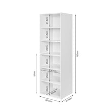 Load image into Gallery viewer, Payette 6 Shelf Wardrobe - White