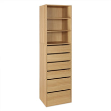 Load image into Gallery viewer, Payette 6 Drawer & 3 Shelf Wardrobe - Oak
