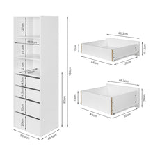 Load image into Gallery viewer, DELTA 4 Drawer & 3 Shelf Wardrobe - White