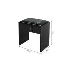 Load image into Gallery viewer, Begonia 2 Piece Dressing Table with Mirror & Stool Set - Black