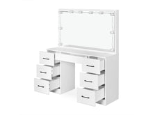 Load image into Gallery viewer, LISIANTHUS 2 Piece Dressing Table with Mirror & Stool Set - White