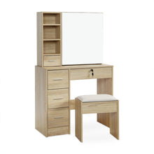 Load image into Gallery viewer, Carnation Dressing Table with Drawers Set - Oak