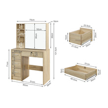 Load image into Gallery viewer, Carnation Dressing Table with Drawers Set - Oak