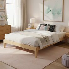 Load image into Gallery viewer, Creise Double Wooden Bed Frame - Light Oak