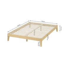 Load image into Gallery viewer, Creise Double Wooden Bed Frame - Light Oak