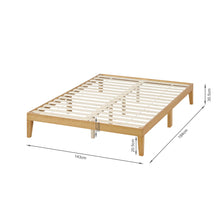 Load image into Gallery viewer, Conival Double Wooden Bed Frame - Natural Oak
