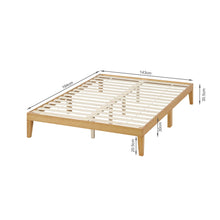Load image into Gallery viewer, Conival Double Wooden Bed Frame - Natural Oak