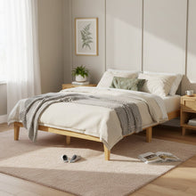 Load image into Gallery viewer, Conival Queen Wooden Bed Frame - Natural Oak