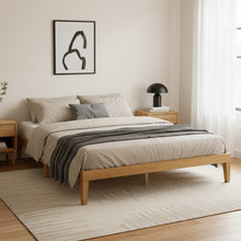 Load image into Gallery viewer, Conival King Wooden Bed Frame - Natural Oak