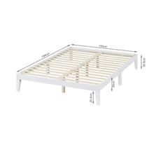 Load image into Gallery viewer, Conival Double Wooden Bed Frame - White