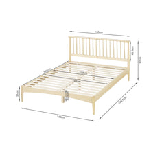 Load image into Gallery viewer, Tolmount Double Wooden Bed Frame - Light Oak